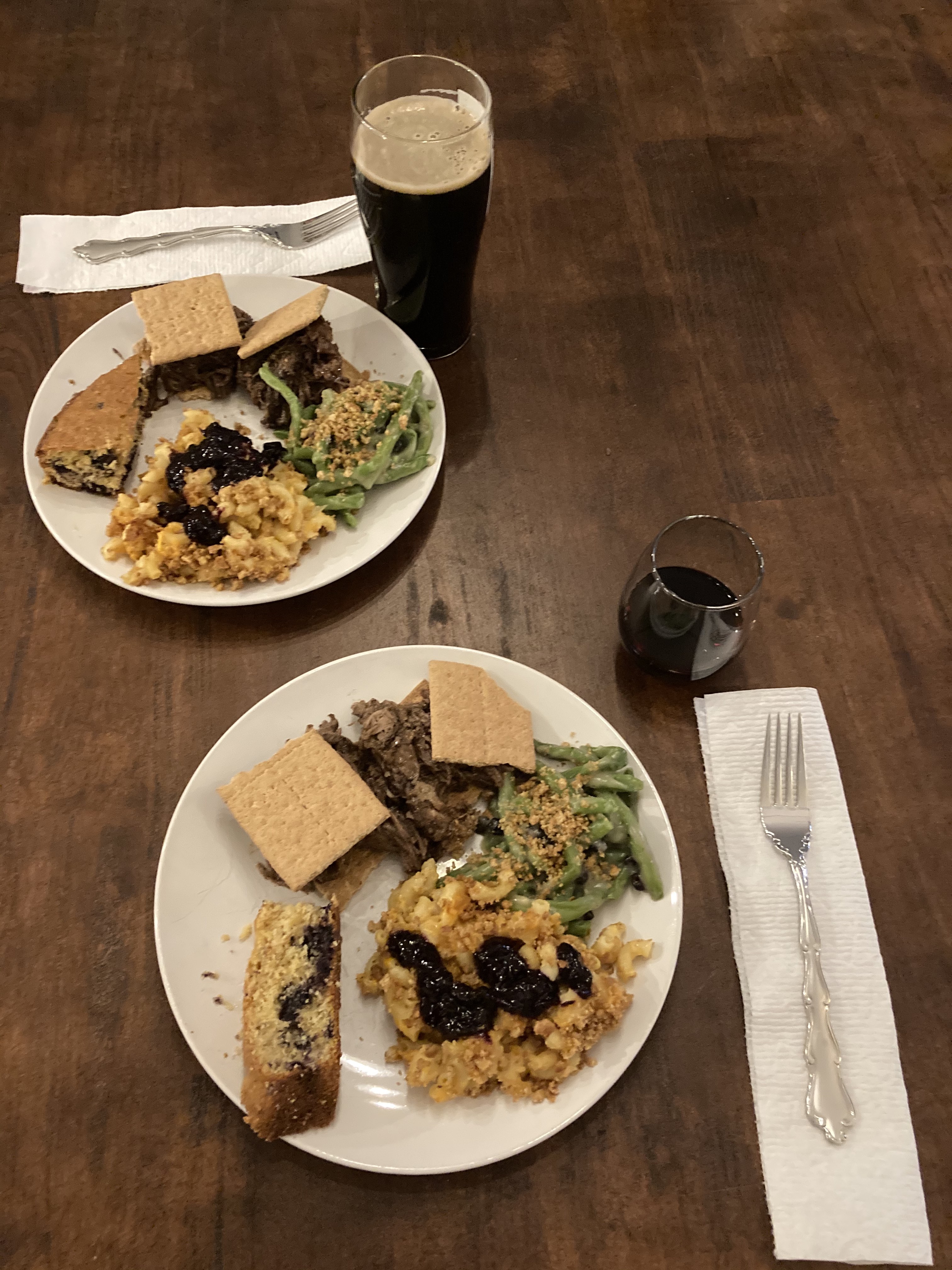 Both plates at table