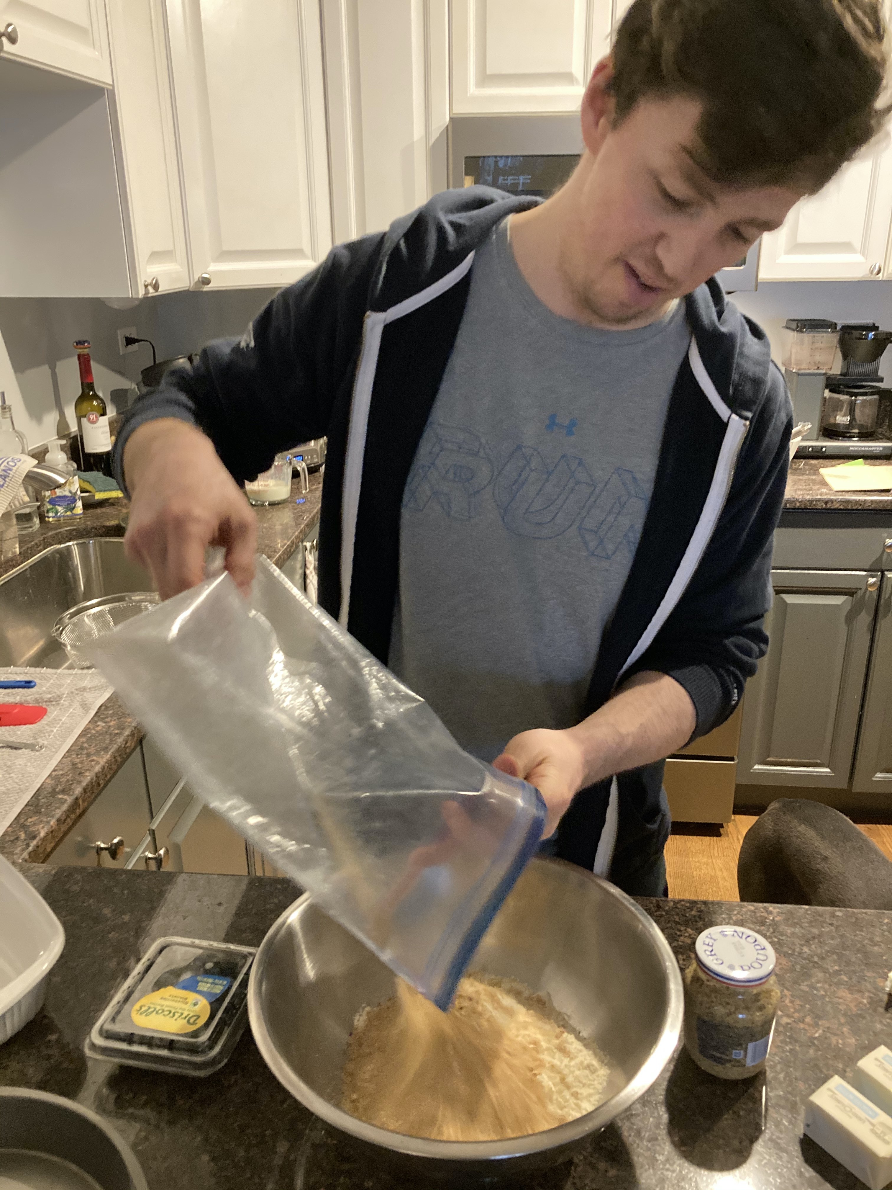 Making cornbread