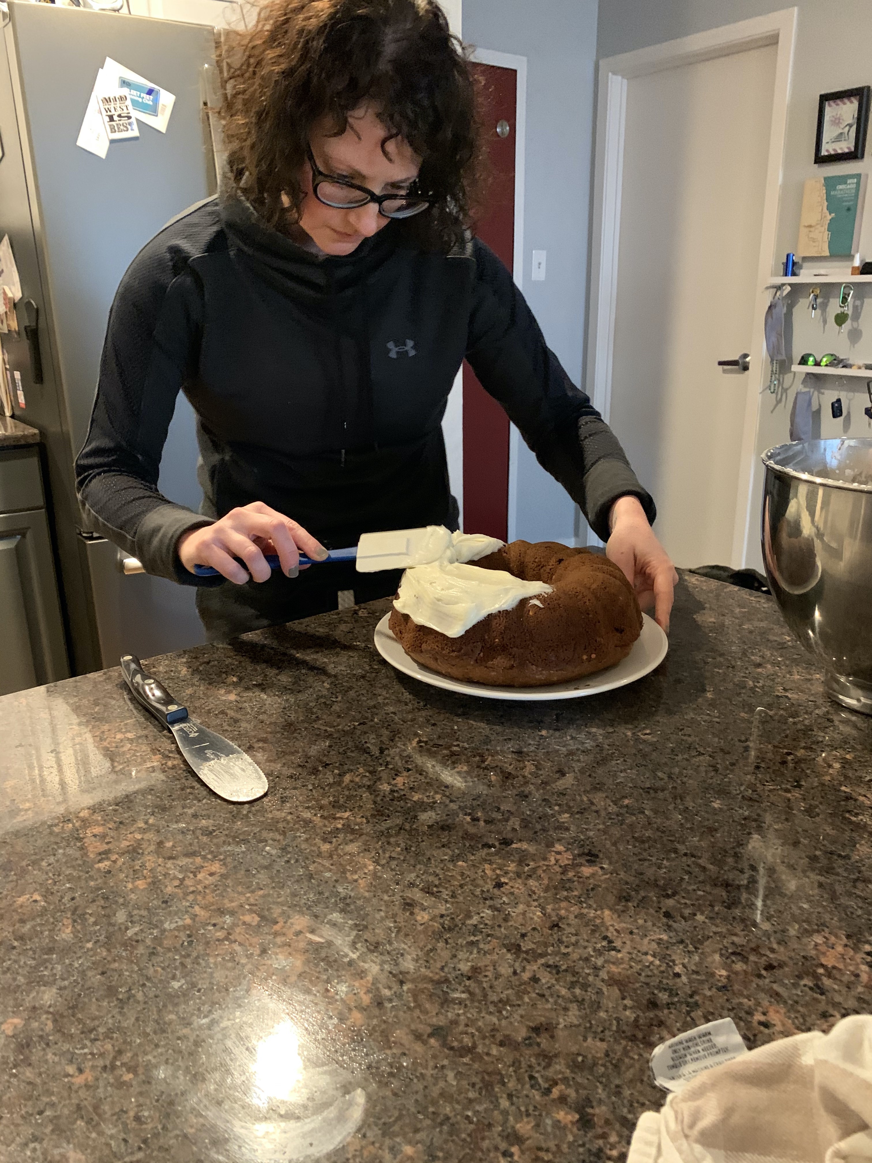 Kristina frosting cake